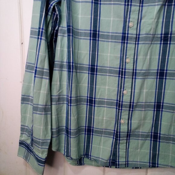 Old Navy Shirt Men L Everyday Shirt Slim Fit Long Sleeve Button Up Plaid - Picture 6 of 15